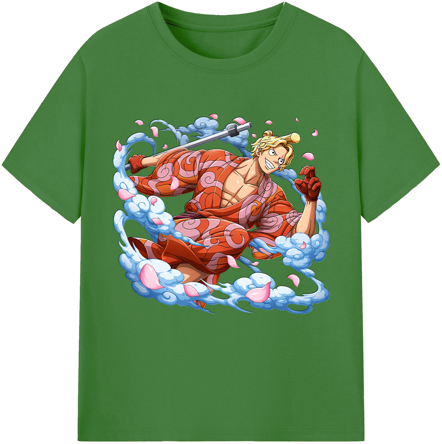 （画像用） ワンピース サンジ ONE PIECE Sanji レディースカジュアルプリントTシャツ（綿100％）